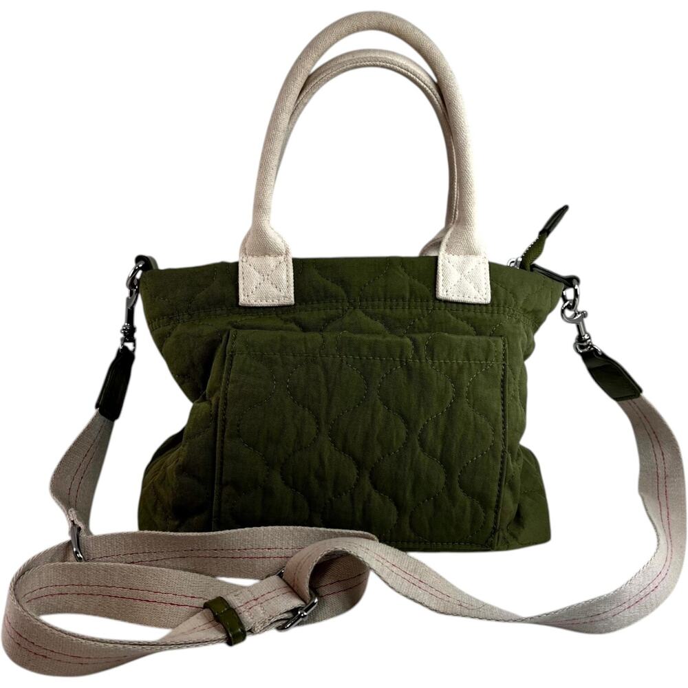 Universal Thread Quilted Tote Crossbody Bag Olive Green Casual Handbag